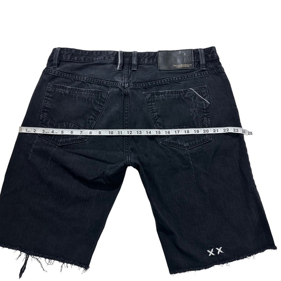 Cult of Individuality Rebel Short Men Black Wash Jean Shorts Sz 38 Rigid Denim - Picture 10 of 13